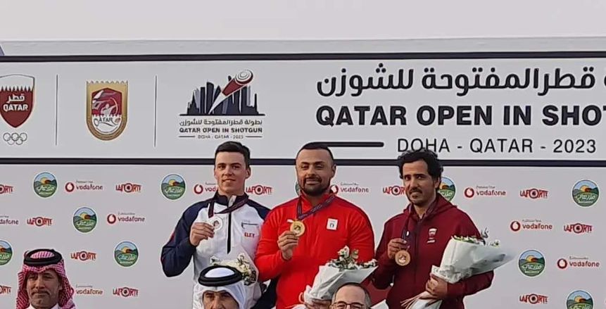 عزمي محيلبة يتوج بذهبية بطولة قطر المفتوحة للخرطوش