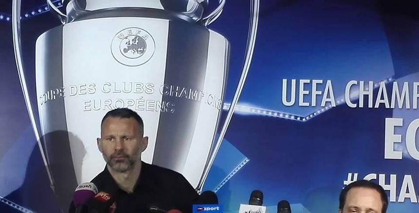 وصول جيجز إلى المؤتمر الصحفي للحملة الترويجية لدوري أبطال أوروبا