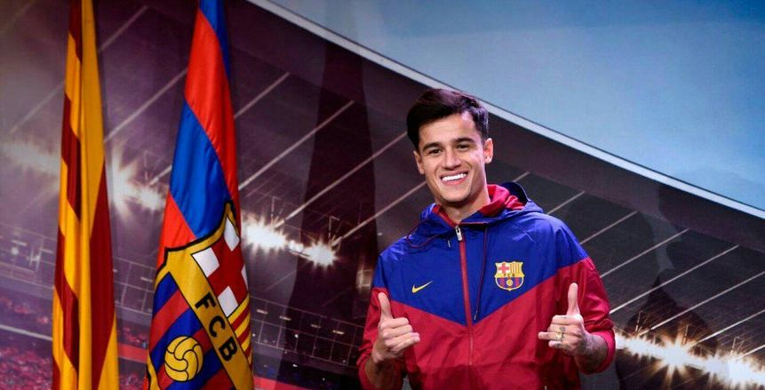 بالصور..برشلونة يقدم كوتينيو لوسائل الإعلام