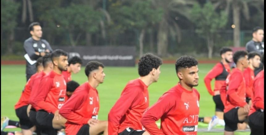 المنتخب الأوليمبي يؤدى تدريبه الأول بالعاصمة الإدارية