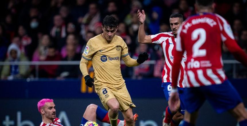 برشلونة يتقدم بهدف على أتلتيكو مدريد في الشوط الأول بالدوري الإسباني