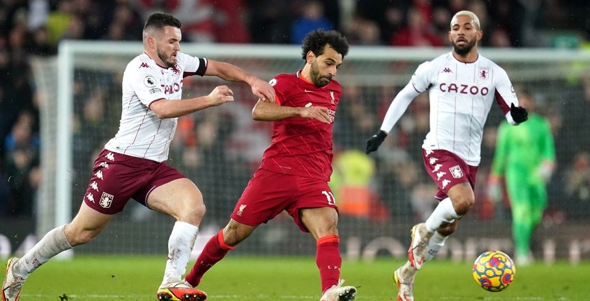 موعد مباراة ليفربول وأستون فيلا بالدوري الإنجليزي والقنوات الناقلة لها