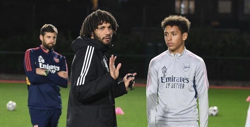 استدعاه منتخب مصر.. كاميرون إسماعيل يظهر مع النني في تدريبات أرسنال