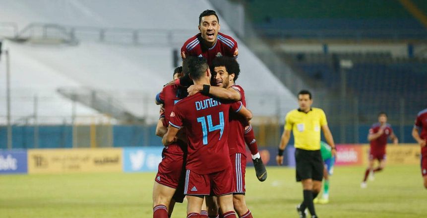 بيراميدز يتقدم على المقاولون العرب بهدفين في الشوط الاول
