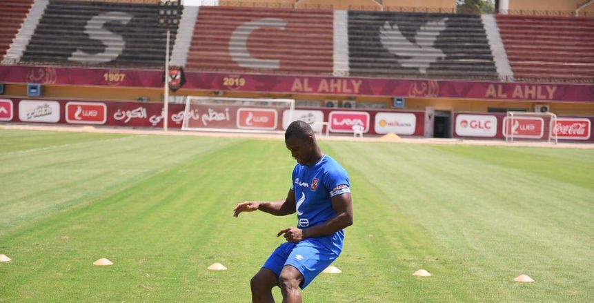 بالصور| برنامج تأهيلي لديانج في الأهلي قبل المشاركة في المران الجماعي