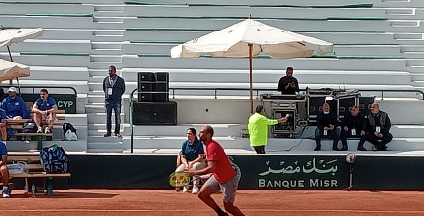 افتتاح مواجهة مصر وقبرص بكأس ديفيز.. صفوت يفوز بالمجموعة الأولى 6/ 3