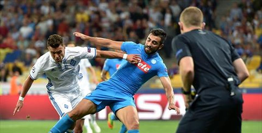 نابولي يفوز علي دينامو كييف بهدفين بدوري الأبطال