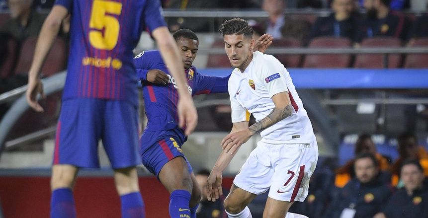 شاهد.. برشلونة يتقدم على روما بهدف عكسي