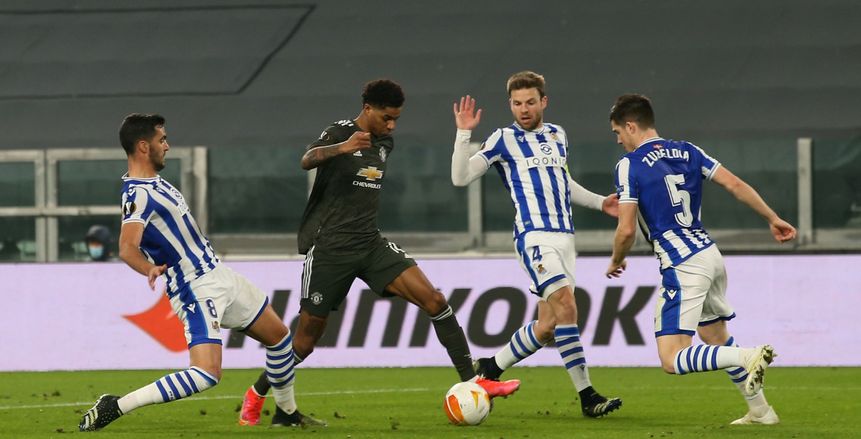 برونو يقود تشكيل مانشستر يونايتد ضد ريال سوسيداد.. وراشفورد بديلا