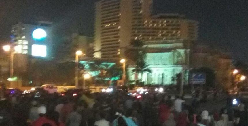 بالصور| الجمهور يحتفل بميدان التحرير بفوز المنتخب الوطني على غانا