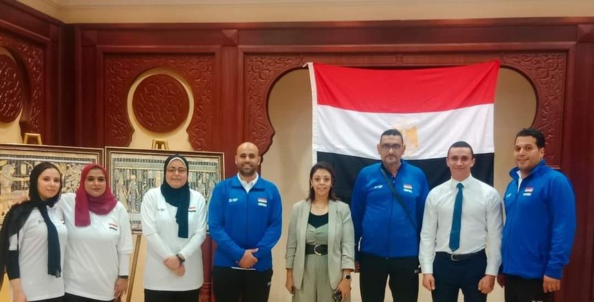 أعضاء بعثة منتخب مصر للطائرة يدلون بأصواتهم في الانتخابات الرئاسية بنيجيريا