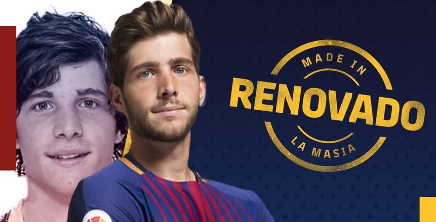 رسميا.. «برشلونة» يجدد عقد سيرجي روبيرتو حتي 2022