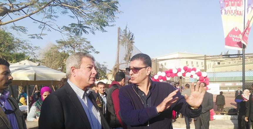 وزير الشباب والرياضة يصل الاهلي لحضور "اليوم العالمي المعاق"