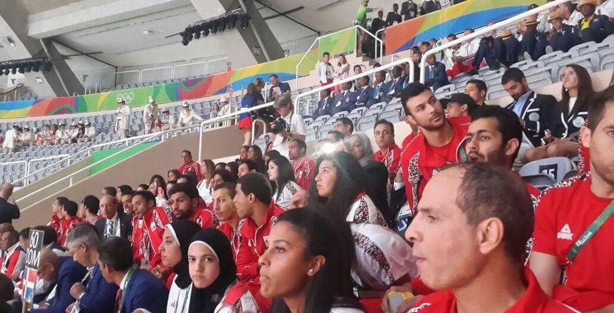 بعثة مصر في ستاد ماركانا قبل افتتاح الأولمبياد