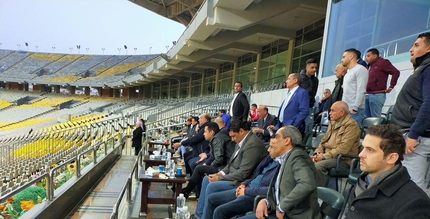 إدارة الاتحاد في مقصورة برج العرب لمؤازرة الفريق ضد طلائع الجيش