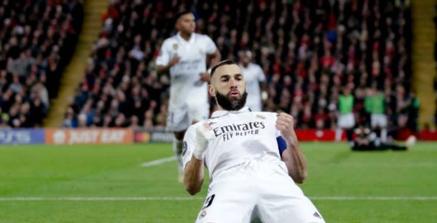 رقم تاريخي جديد لـ كريم بنزيما في مباراة ريال مدريد ضد ليفربول
