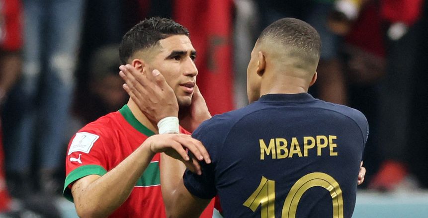 رسالة مبابي لـ أشرف حكيمي بعد خسارة المغرب في المونديال: صنعت التاريخ