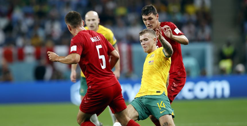شوط سلبي بين الدنمارك وأستراليا في كأس العالم 2022