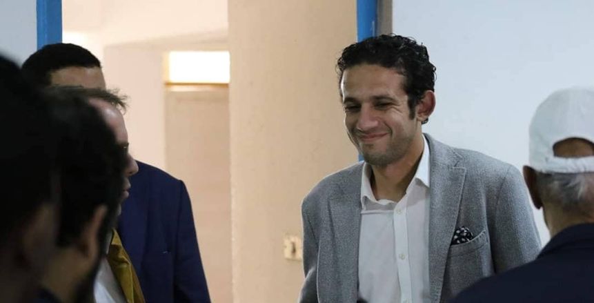 محمد فضل يتواجد بملعب السلام أثناء مباراة المغرب وبنين