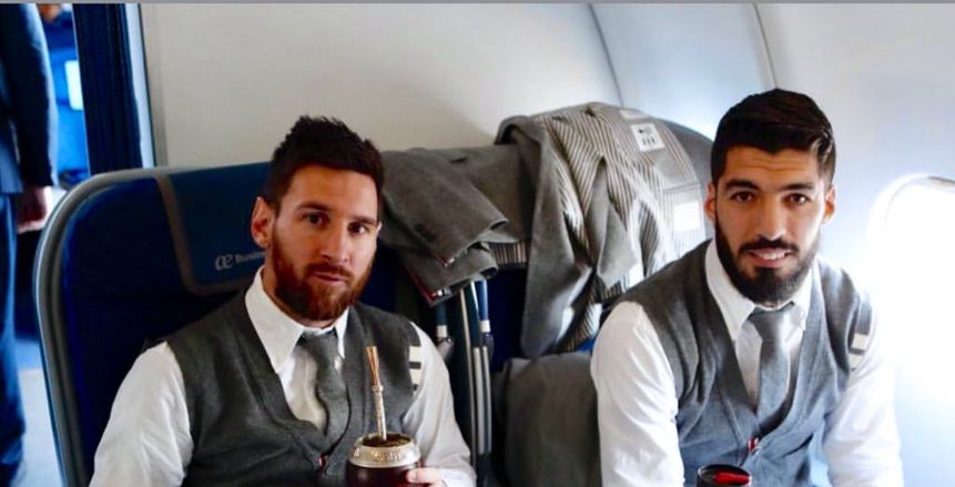 بالصور| بعثة برشلونة تغادر لإنجلترا لملاقاة ليفربول