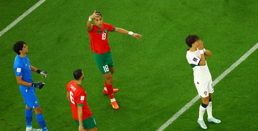 منتخب البرتغال يهدد المغرب عن طريق برونو فيرنانديز بتسديدة صاروخية