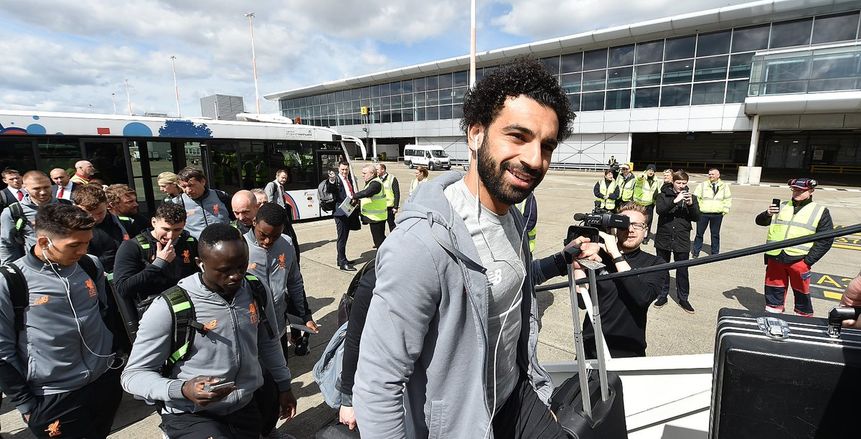 بالفيديو والصور| بعثة ليفربول تتوجه إلى روما لموقعة دوري الأبطال