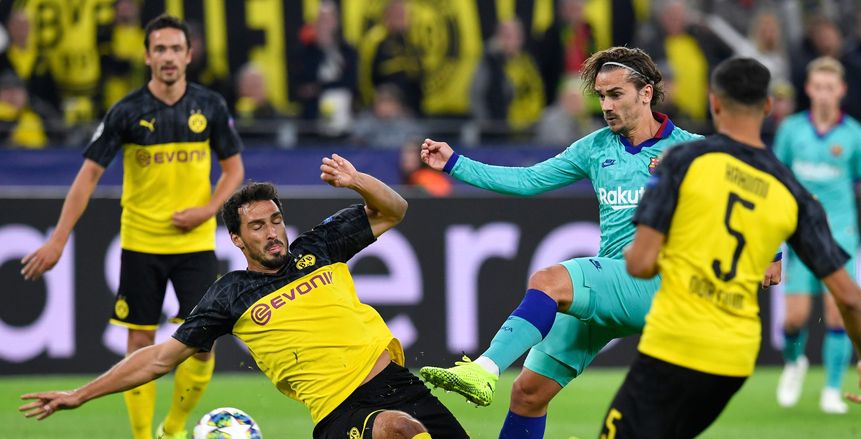 التعادل السلبي يحسم الشوط الأول بين برشلونة ودورتموند بدوري أبطال أوروبا