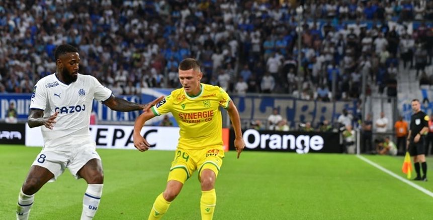 مصطفى محمد يحصل على ركلة جزاء ويتسبب في طرد لاعب مارسيليا.. ونانت يخسر
