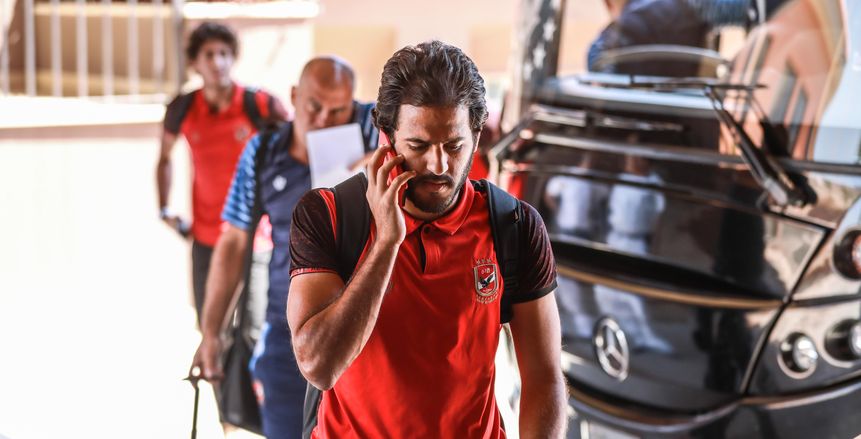 غياب مروان محسن عن تدريب الأهلي بسبب إصابة الركبة