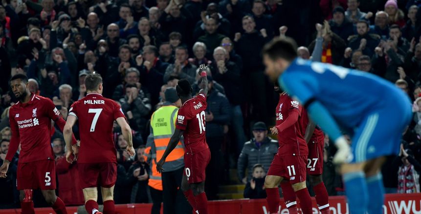 بالفيديو| «فان دايك» يحرز رابع أهداف ليفربول أمام واتفورد