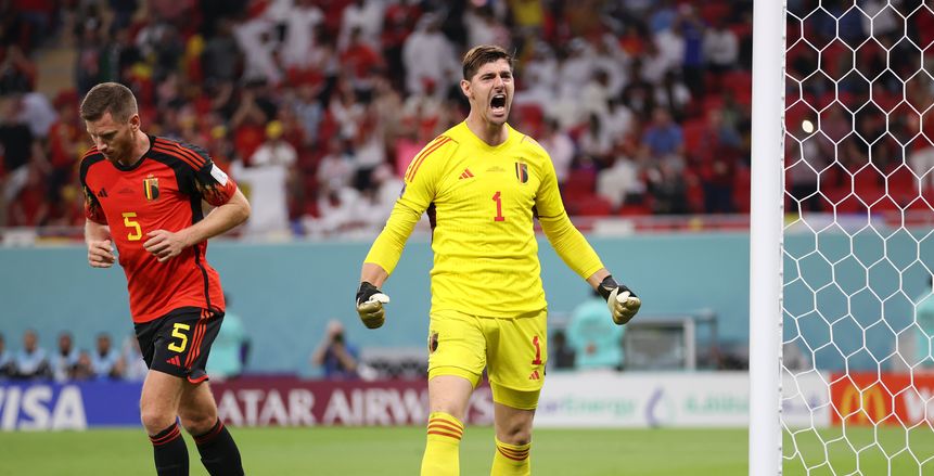 منتخب بلجيكا يتقدم على كندا بهدف باتشواي في الشوط الأول.. وكورتوا يتألق