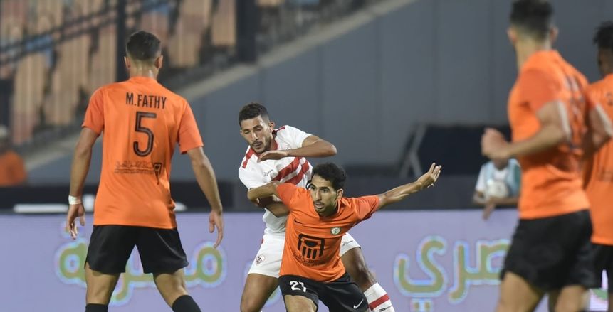 طرد محمد فتحي لاعب البنك الأهلي أمام الزمالك