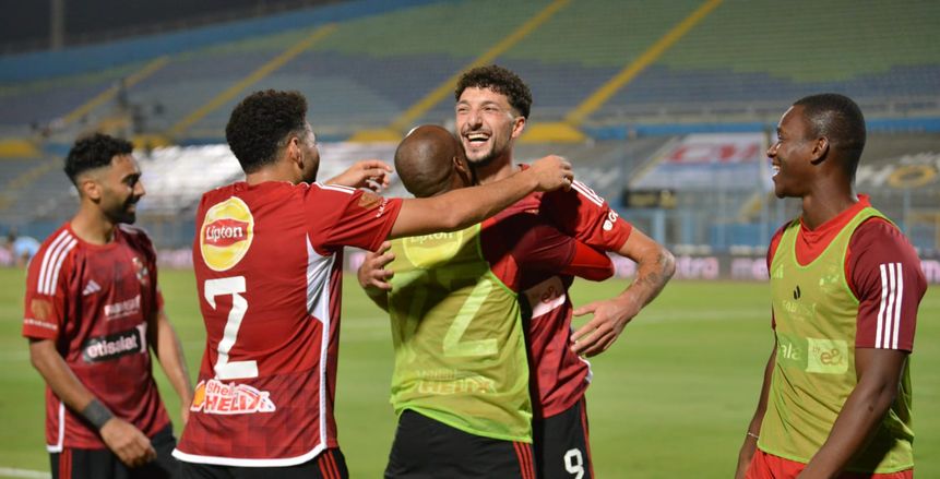 الأهلي يتفوق على سيراميكا كليوباترا بهدف وسام أبوعلي في الشوط الأول