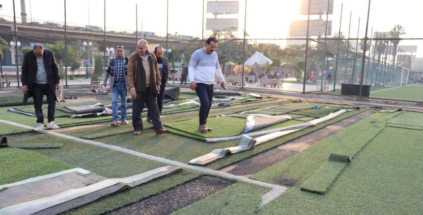 إنشاء ملاعب بادل تنس وتجديد ملاعب الكرة بالتنمية الشبابية بالجزيرة