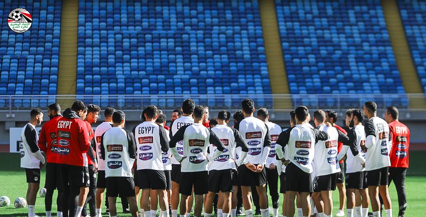 منتخب مصر يختتم تدريباته قبل مواجهة الكونغو.. وإمام عاشور في التأهيل