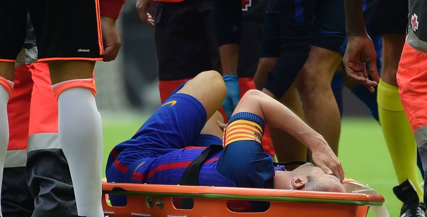 20 دقيقة| إصابة «إنييستا» وإنذار «فيرمايلين» في كلاسيكو الأرض