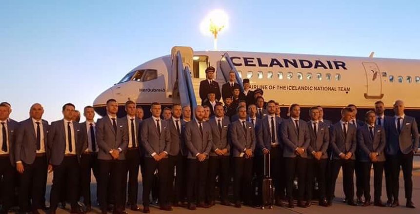 بالصور| منتخب أيسلندا يصل روسيا استعدادا للمونديال