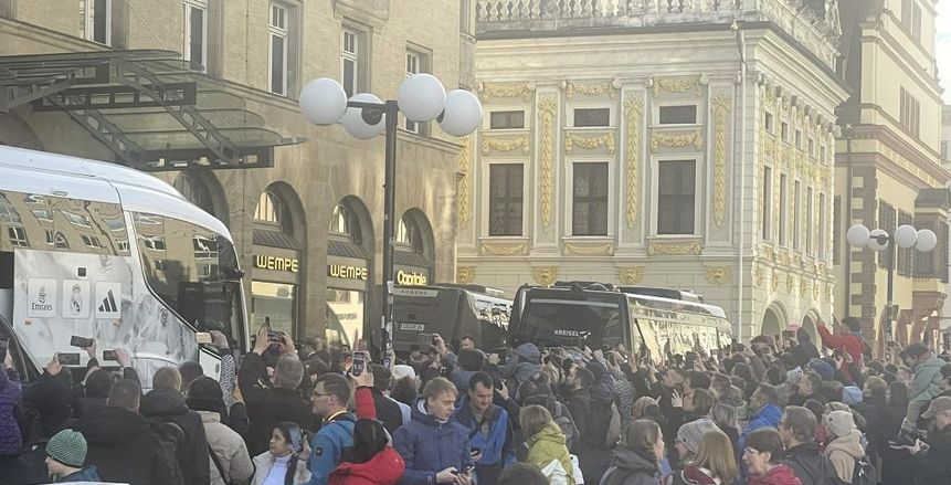 حافلة ريال مدريد في ألمانيا تتعرض لحادث قبل مواجهة لايبزج