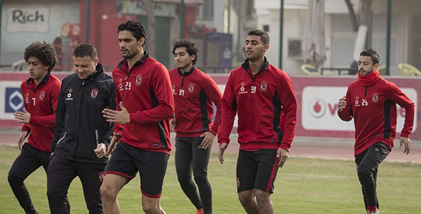تدريبات استشفائية للاعبي الأهلي المشاركين بلقاء المصري
