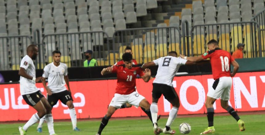 فتوح ومصطفى محمد يتقدمان لمصر بهدفين ضد ليبيا بالشوط الأول «فيديو»