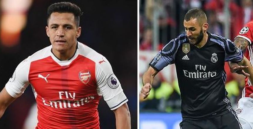 أرسنال يعرض على ريال مدريد مبادلة بنزيما بسانشيز