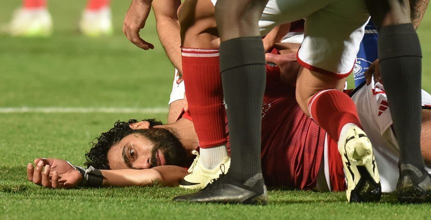 نقل حسين الشحات للمستشفى بعد سقوطه المٌرعب أمام سيمبا