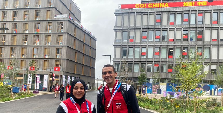 سارة والجندي جاهزان لحمل علم مصر في حفل افتتاح أولمبياد باريس 2024