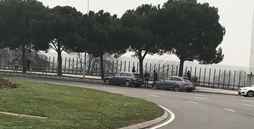 زيدان يتعرض لحادث تصادم قبل مران ريال مدريد