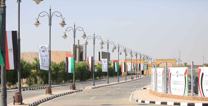 بالصور| إستاد الدفاع الجوي يتزين لاستقبال السوبر الإماراتي