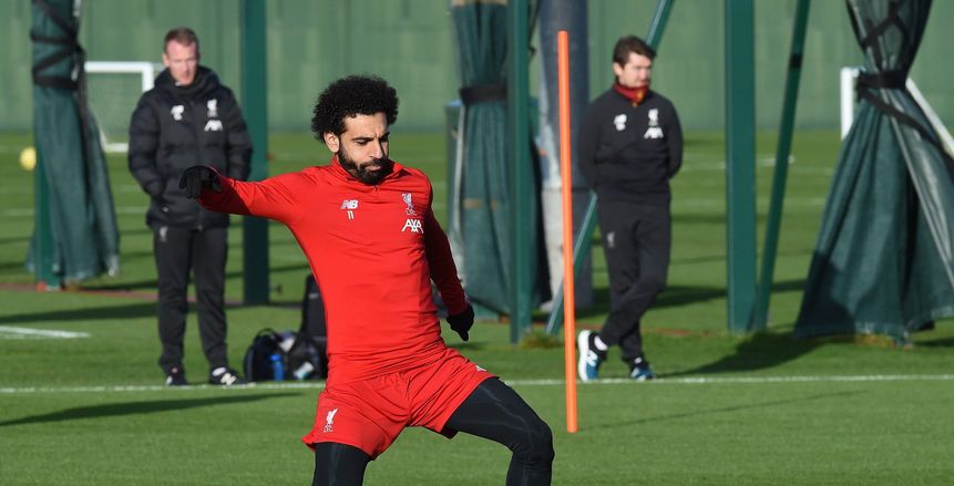محمد صلاح ينشر صور تدريبات ليفربول قبل مواجهة مانشستر يونايتد (صور)