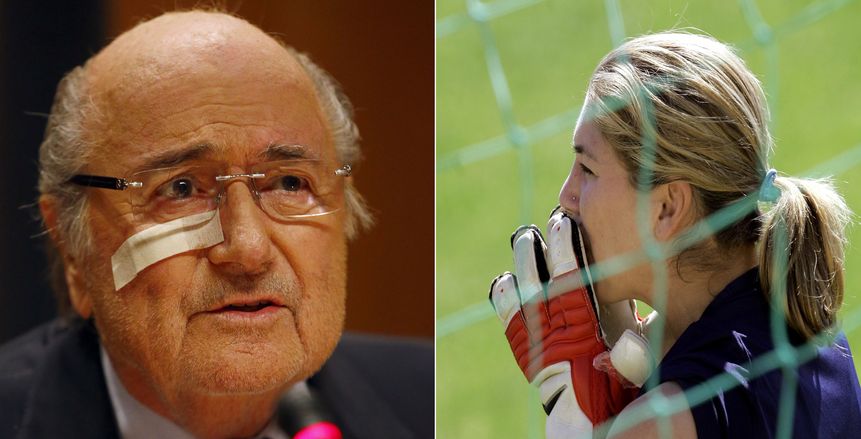 بالصور| لاعبة منتخب أمريكا: "بلاتر" تحرش بي في حفل "فيفا"