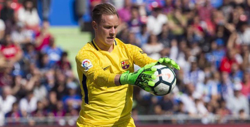 «تير شتيجن» يغيب عن تدريبات برشلونة