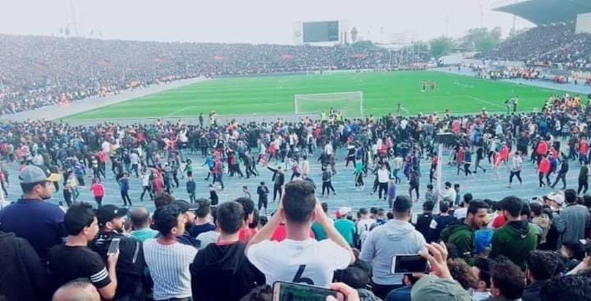 بالصور| تأجيل مباراة الزوراء والقوة الجوية في الدوري العراقي بسبب التدافع الجماهيري