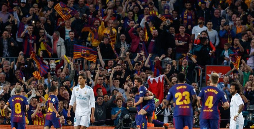 بالفيديو| التعادل الإيجابي ينهي الشوط الأول بين برشلونة وريال مدريد في كلاسيكو الأرض